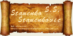 Stamenko Stamenković vizit kartica